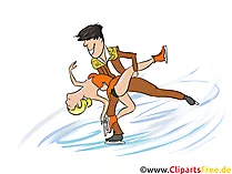 Eislauf Illustration - Wintersport Cliparts, Bilder