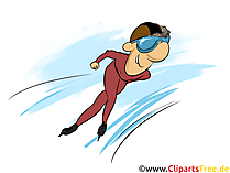 Eisschnelllauf Clipart, Bild, Illustration - Wintersportarten Bilder