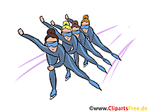 Eisschnelllauf Illustration - Wintersport Cliparts, Bilder