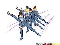 Eisschnelllauf Illustration - Wintersport Cliparts, Bilder