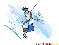 Freeskiing Illustration - Wintersport Cliparts, Bilder