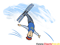 Freestyle-Skiing Illustration - Wintersport Cliparts, Bilder