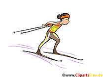 Nordische Kombination Illustration - Wintersport Cliparts, Bilder
