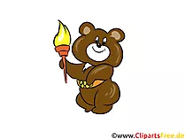 Olympische Maskottchen Mischka Illustration - Wintersport Cliparts, Bilder
