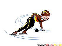 Shorttrack Clipart, Bild, Illustration - Wintersportarten Bilder