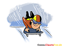 Skeleton Illustration - Wintersport Cliparts, Bilder