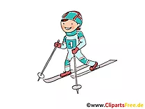 Ski Bild, Sport Cliparts, Comic, Cartoon, Image gratis