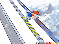 Skispringen Illustration, Bild Sport Winter