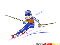 Slalom Illustration - Wintersport Cliparts, Bilder