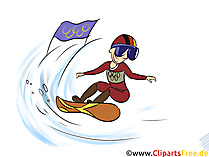 Winter Sportarten Clipart - Snowboard Bild