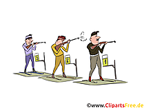 Wintersport Clipart, Bild - Biathlon Schießstand