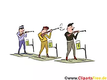 Wintersport Clipart, Bild - Biathlon Schießstand