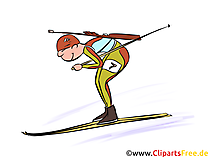 Wintersport Clipart, Bild Biathlon