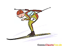 Wintersport Clipart, Bild Biathlon