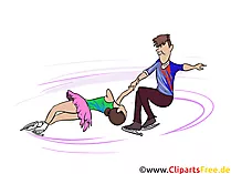 Wintersport Clipart, Bild Eiskunstlauf
