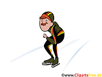 Wintersport Clipart, Bild Eisschnelllauf