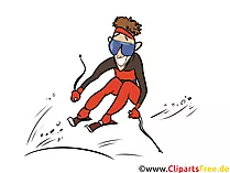 Wintersport Clipart, Bild, Illustration Ski