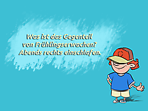 Frühling Witz, Scherzfrage