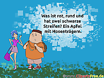 Rot, rund, zwei schwarze Strifen – Lustige Rätselfragen