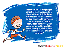 Läufer und Polizist lustiger Witz - Sportwitze als Bilder zum Verschicken