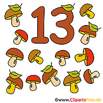 13 - Ziffern Cliparts